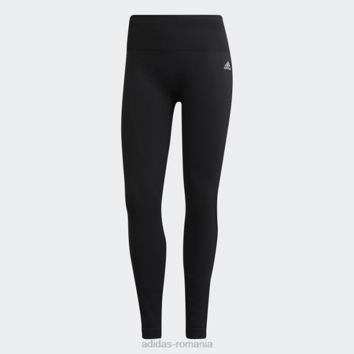 Adidas colanti de alergare aeroknit 7/8 negri femei negru 2JBN2725
