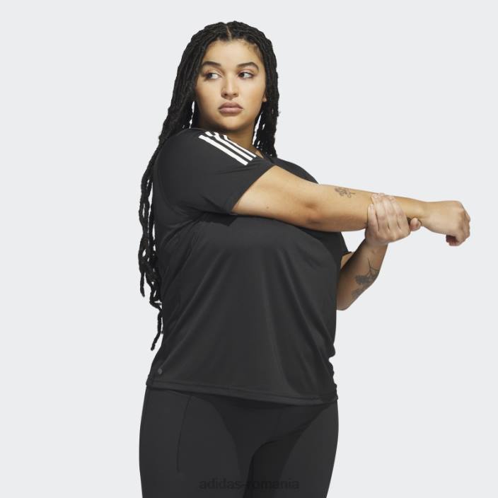 Adidas deține tricoul de alergare (plus mărime) negru femei negru 2JBN16868