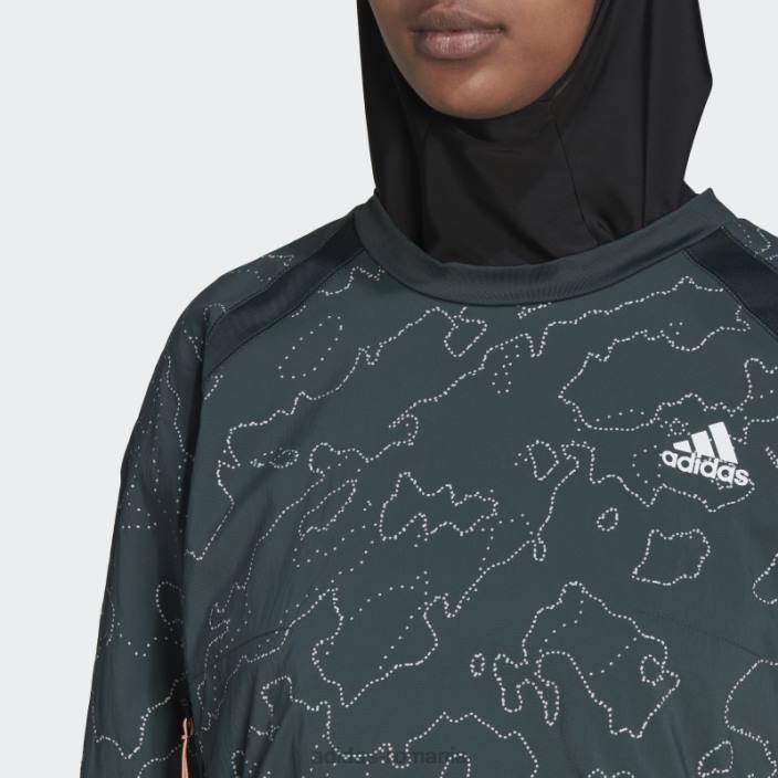 Adidas geaca verde x-city running crewneck femei verde 2JBN10744