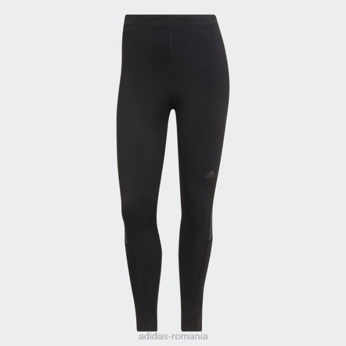 Adidas icoane ale alergării negre 3 dungi 7/8 jambiere de alergare femei negru 2JBN2915