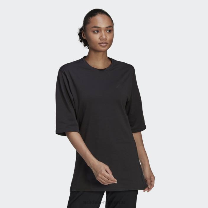 Adidas icoane ale alergării negre realizate cu tricou de alergare din natură femei negru 2JBN17075
