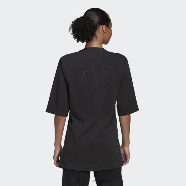 Adidas icoane ale alergării negre realizate cu tricou de alergare din natură femei negru 2JBN17075