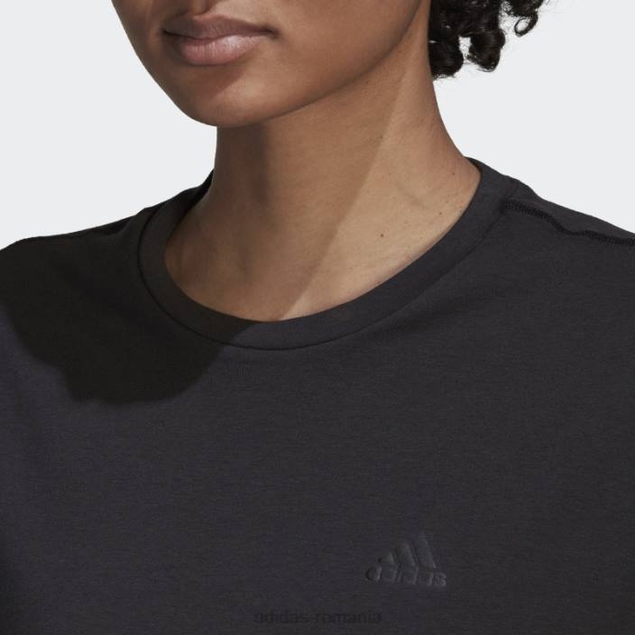 Adidas icoane ale alergării negre realizate cu tricou de alergare din natură femei negru 2JBN17075