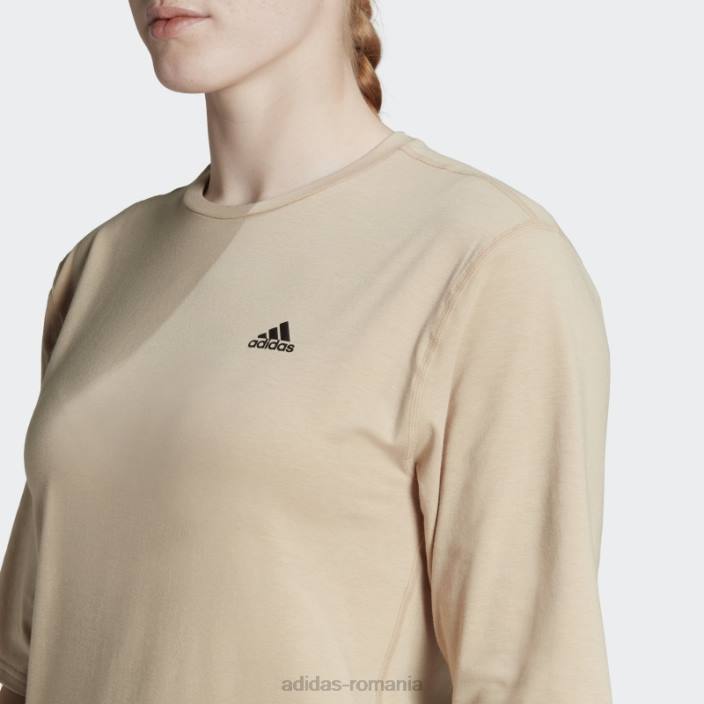 Adidas icoane de alergare realizate cu natura alergare tricou bej femei bej 2JBN2779