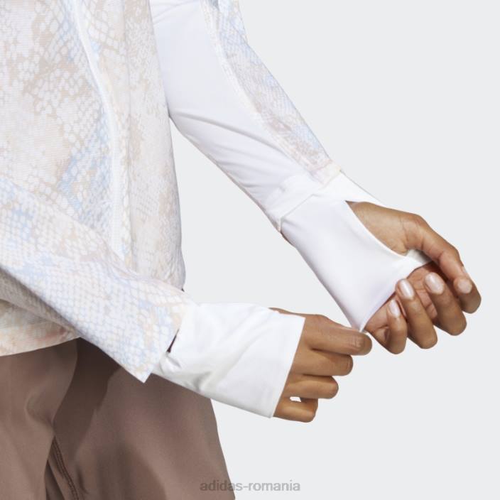 Adidas jachetă albă pentru alergare rapidă adidas femei alb/aluminiu 2JBN16923