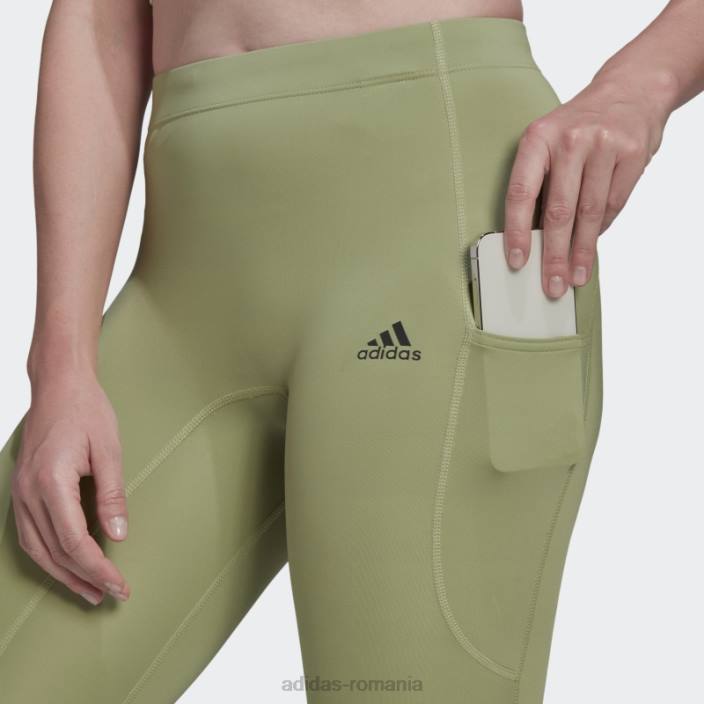 Adidas jambiere de alergare lime fastimpact 7/8 femei lămâie verde 2JBN10438