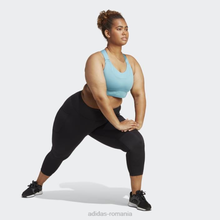 Adidas leggings dailyrun 7/8 (plus mărime) negru femei negru 2JBN16711