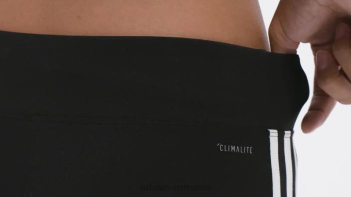 Adidas leggings de alergare cu 3 dungi negre femei alb negru 2JBN17515