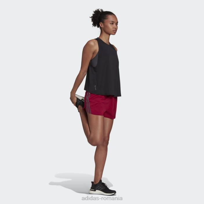 Adidas maiou cu 3 bare pictograme alergare negre femei negru 2JBN3689