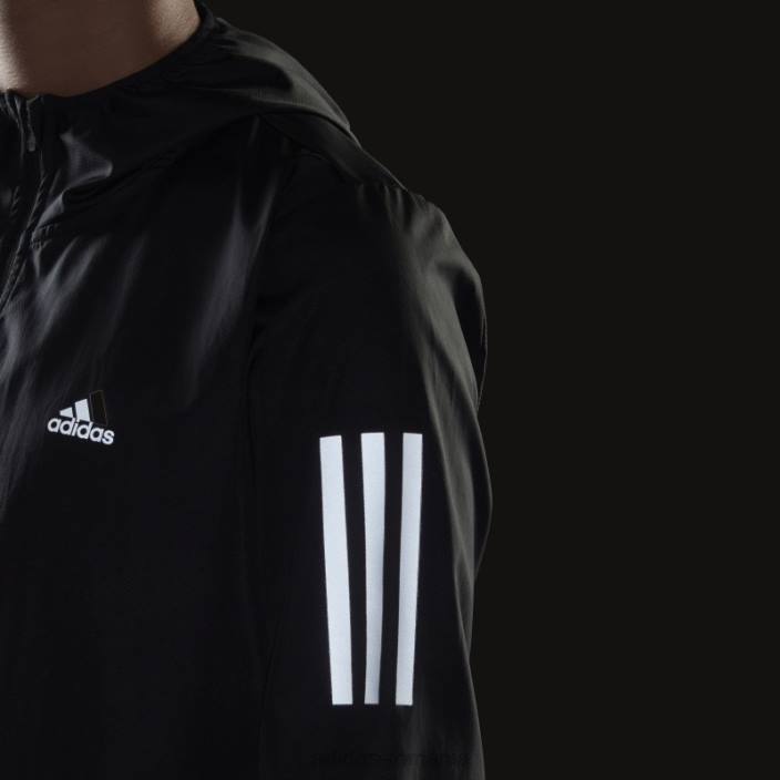 Adidas negru deține vânt cu glugă pentru alergare femei negru 2JBN9850