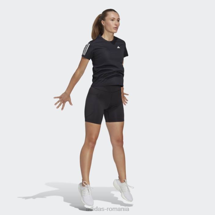 Adidas negru fierbinte deține tricou-ul de alergare femei negru 2JBN10840
