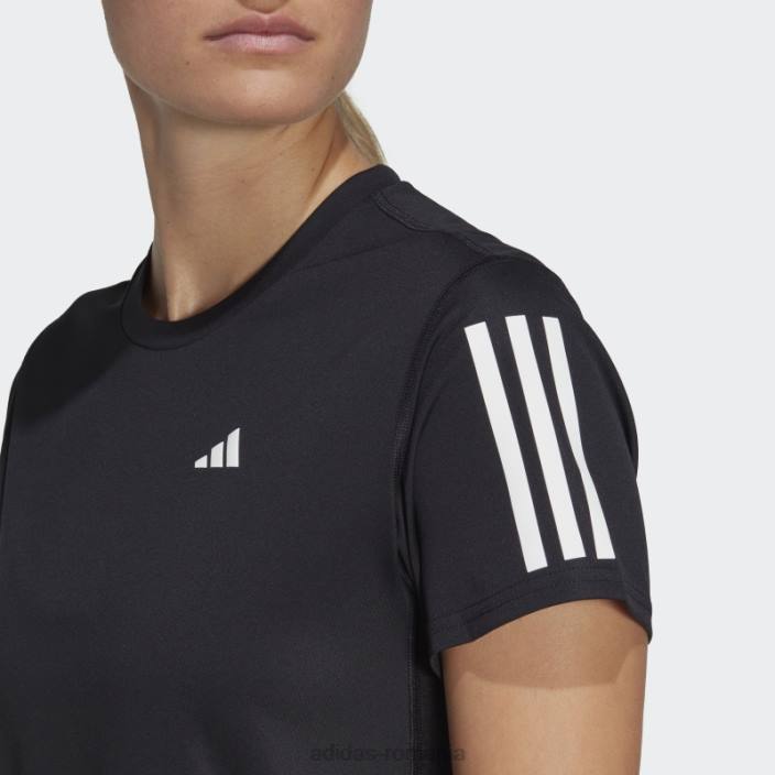 Adidas negru fierbinte deține tricou-ul de alergare femei negru 2JBN10840
