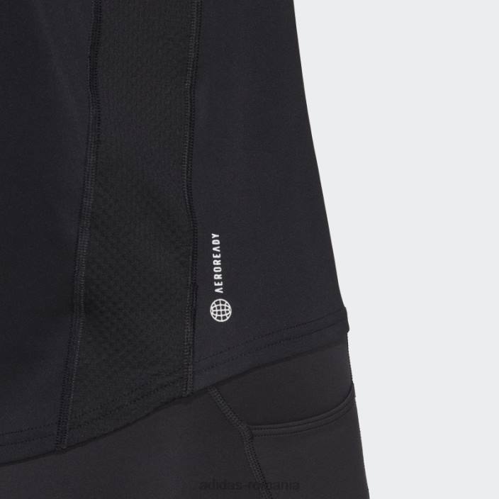 Adidas negru fierbinte deține tricou-ul de alergare femei negru 2JBN10840