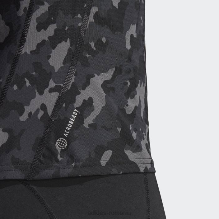 Adidas negru propriul run camo maiou de alergare femei negru 2JBN9791