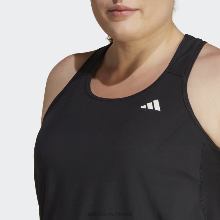 Adidas negru propriul run running maiou (plus mărime) adidas femei negru 2JBN17073