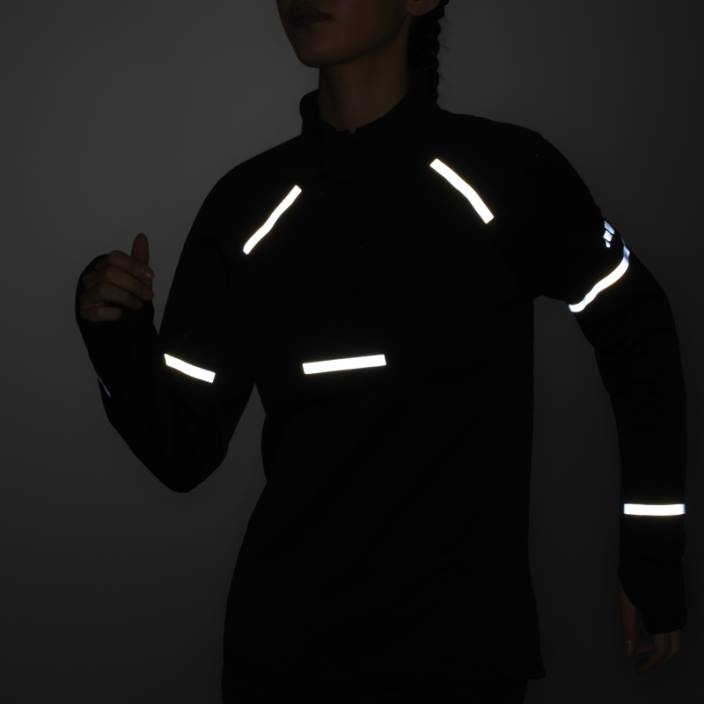 Adidas negru reflecta noaptea top de alergare cu mânecă lungă x-city femei negru 2JBN16900