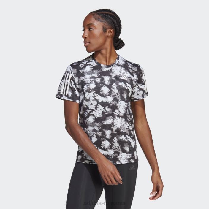 Adidas own the run cooler summer running tee grey femei gri/negru 2JBN9631