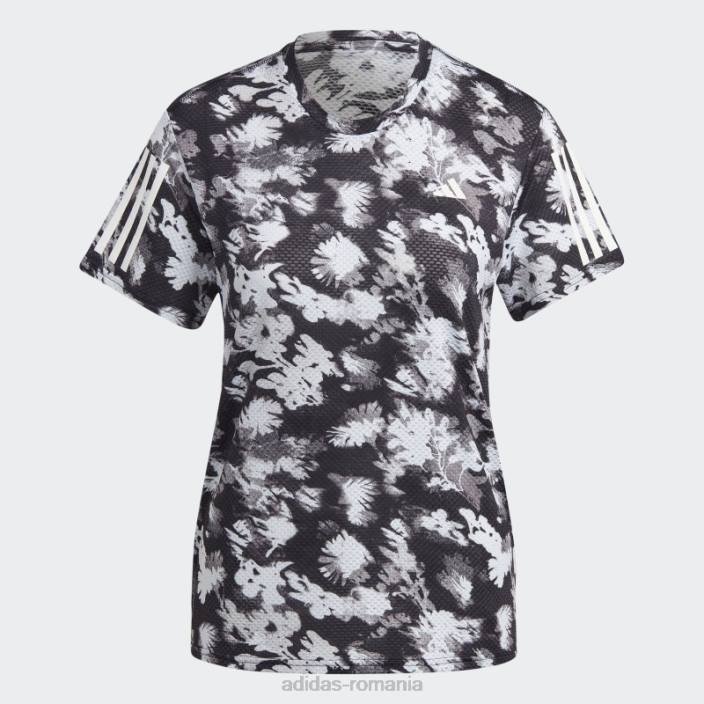Adidas own the run cooler summer running tee grey femei gri/negru 2JBN9631