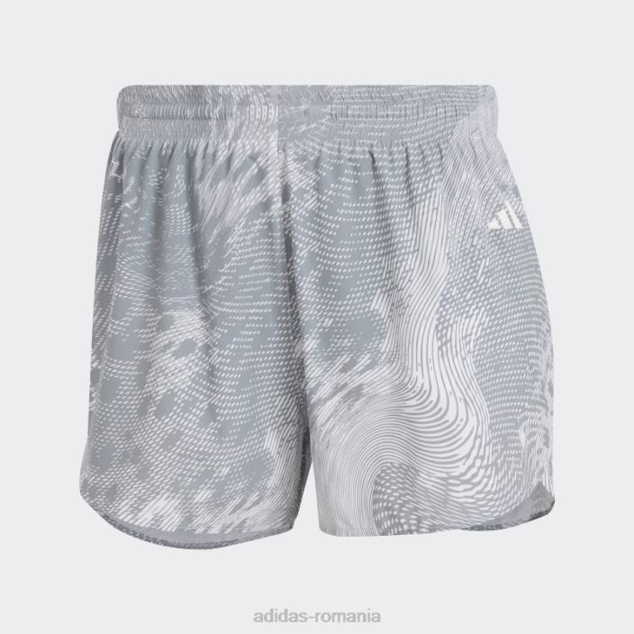 Adidas pantaloni scurți de alergare adizero albi femei alb 2JBN2386