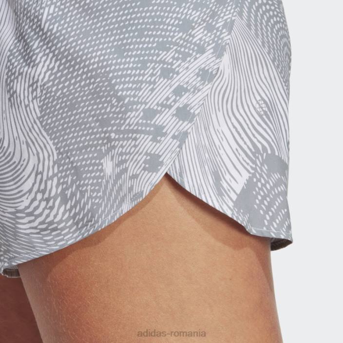 Adidas pantaloni scurți de alergare adizero albi femei alb 2JBN2386