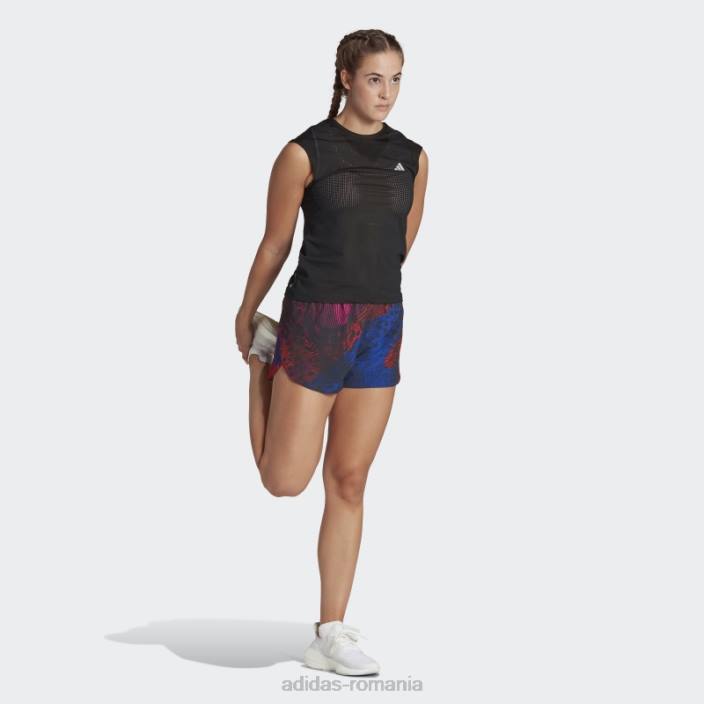 Adidas pantaloni scurți de alergare adizero, fucsia femei negru/fucsia 2JBN16802