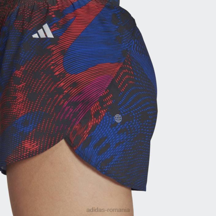 Adidas pantaloni scurți de alergare adizero, fucsia femei negru/fucsia 2JBN16802