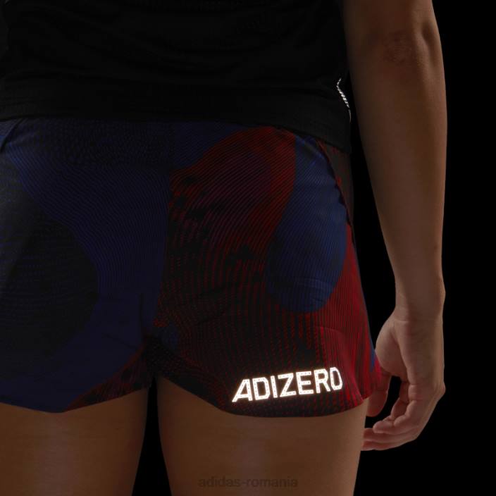 Adidas pantaloni scurți de alergare adizero, fucsia femei negru/fucsia 2JBN16802