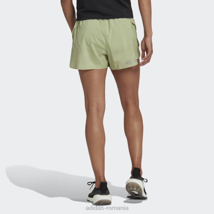 Adidas pantaloni scurți de alergare lime adizero adidas femei lămâie verde 2JBN2703