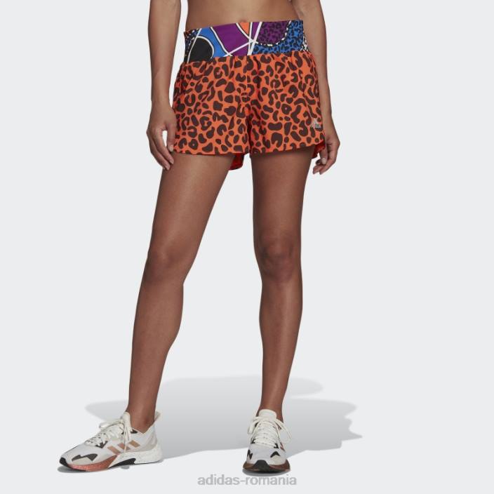 Adidas pantaloni scurți de alergare mnisi bogat portocalii femei portocale 2JBN2945
