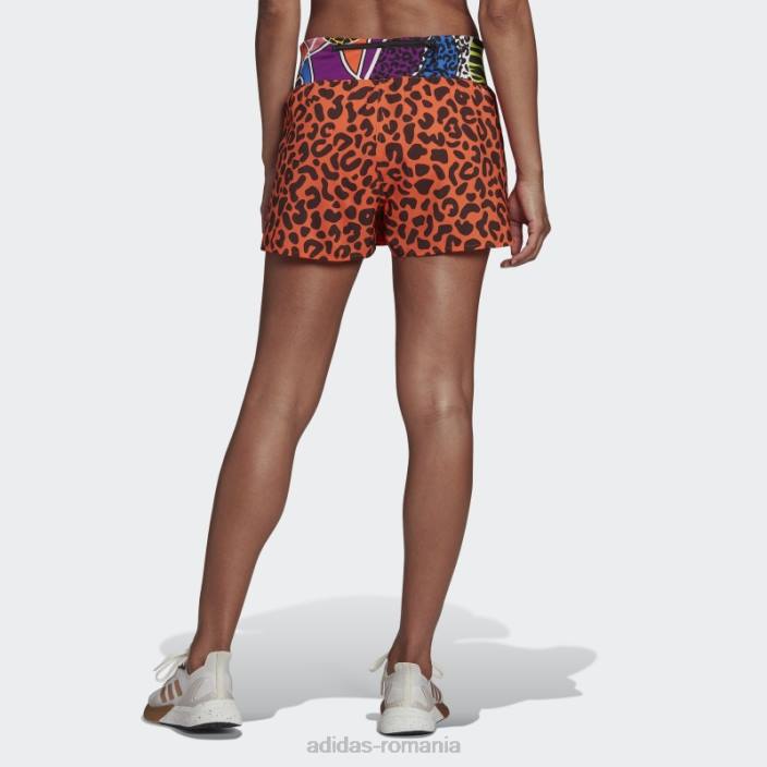 Adidas pantaloni scurți de alergare mnisi bogat portocalii femei portocale 2JBN2945