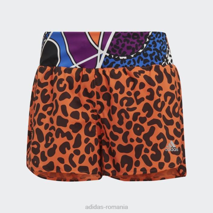 Adidas pantaloni scurți de alergare mnisi bogat portocalii femei portocale 2JBN2945