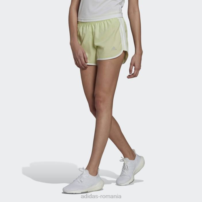 Adidas pantaloni scurți maraton 20 lime adidas femei var/alb 2JBN17556