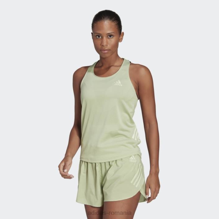 Adidas parley adizero run tank top lime femei lămâie verde 2JBN2707