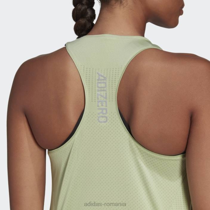 Adidas parley adizero run tank top lime femei lămâie verde 2JBN2707