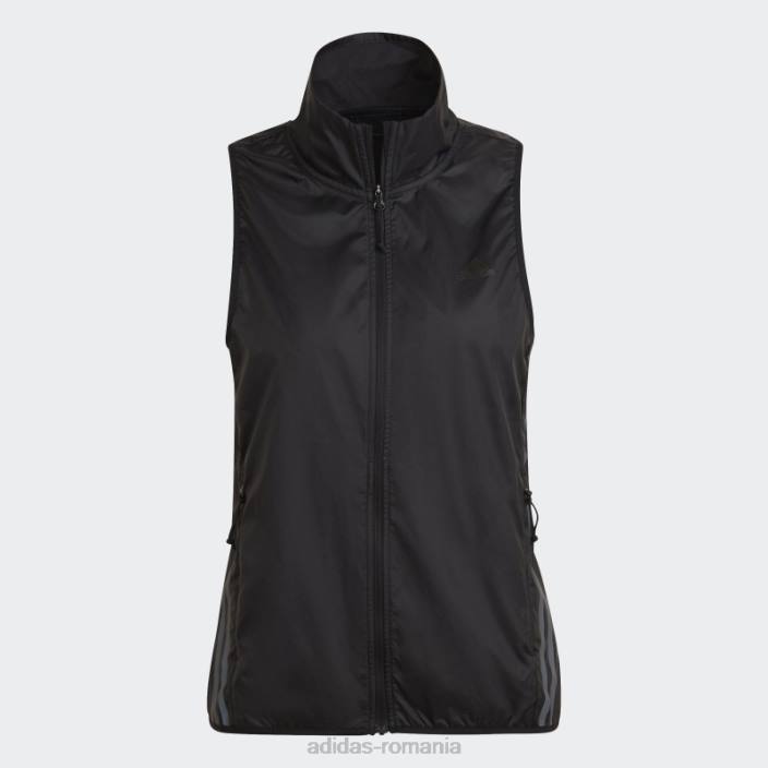 Adidas pictogramă alergare 3 dungi giletă neagră femei negru 2JBN17096