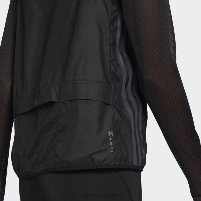 Adidas pictogramă alergare 3 dungi giletă neagră femei negru 2JBN17096