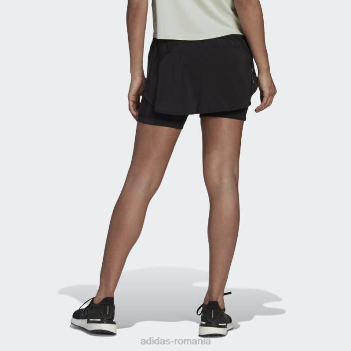 Adidas pictograme alergare neagră fustă de alergare cu 3 dungi femei negru 2JBN3149