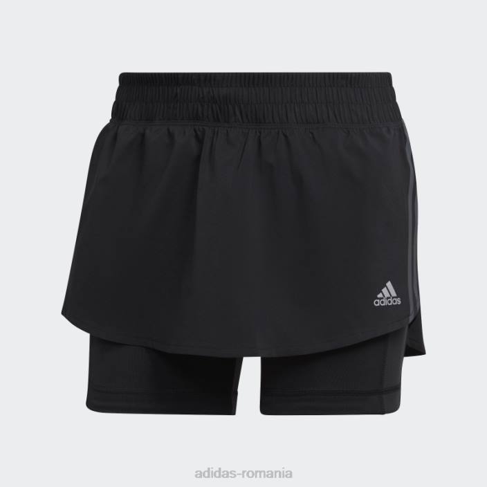 Adidas pictograme alergare neagră fustă de alergare cu 3 dungi femei negru 2JBN3149