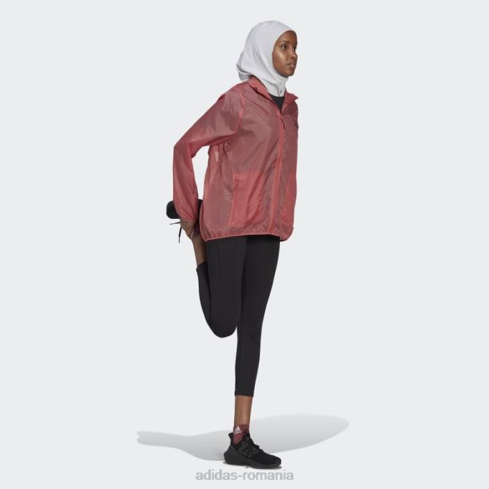 Adidas rulează pictograme care rulează roșu împotriva vântului femei roșu 2JBN10723