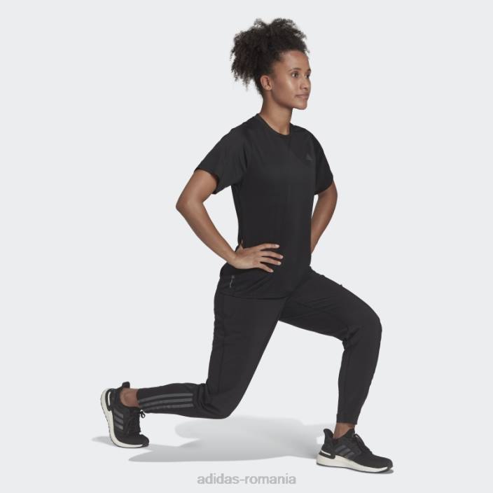 Adidas run icons pantaloni de alergare vânt cu 3 dungi negri adidas femei negru 2JBN9636