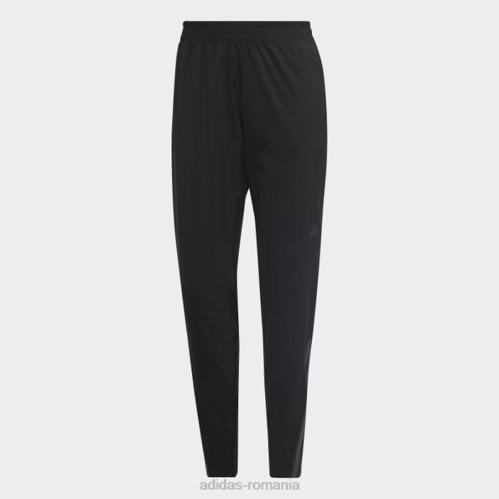 Adidas run icons pantaloni de alergare vânt cu 3 dungi negri adidas femei negru 2JBN9636