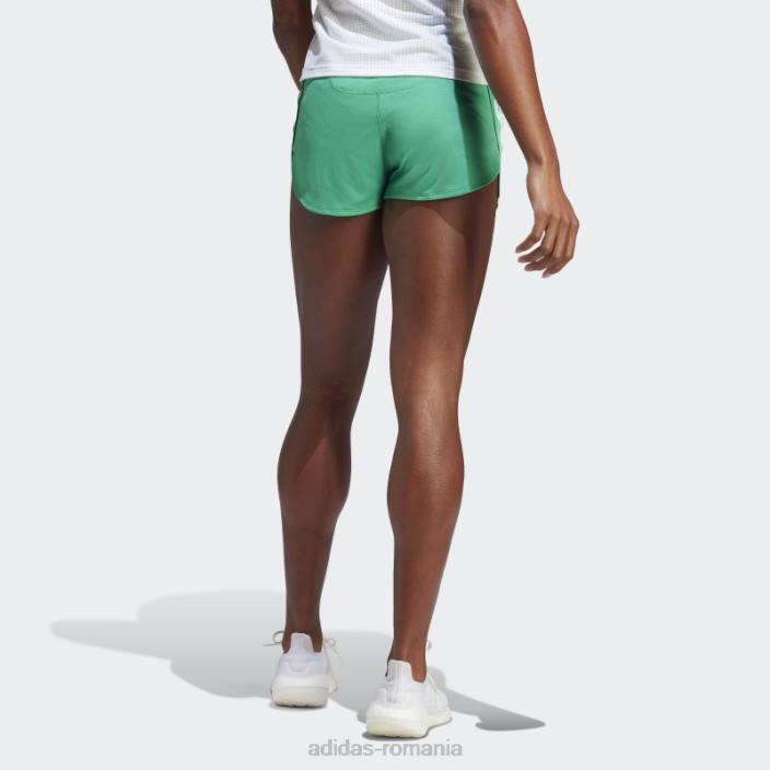 Adidas run icons pantaloni scurți de alergare cu 3 dungi cu conținut scăzut de carbon, curte verde femei verde curte 2JBN17461