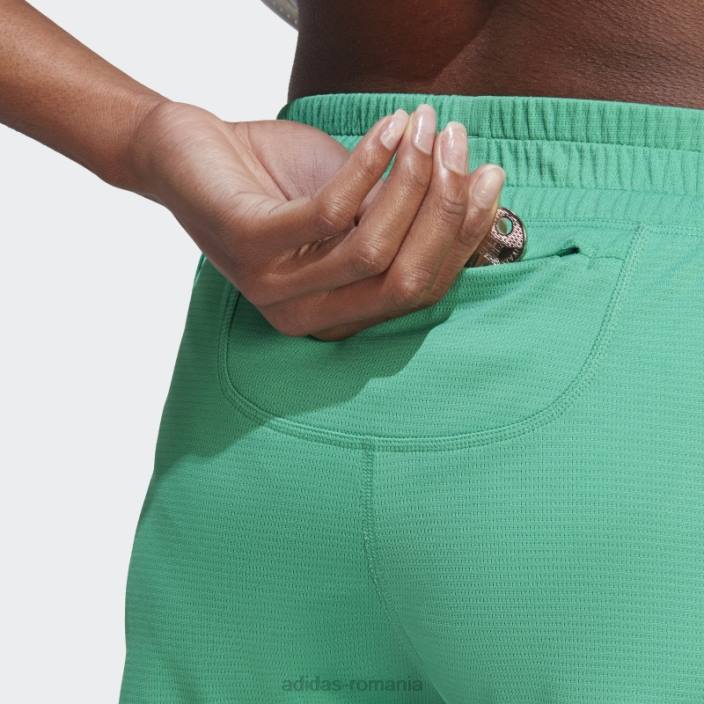 Adidas run icons pantaloni scurți de alergare cu 3 dungi cu conținut scăzut de carbon, curte verde femei verde curte 2JBN17461