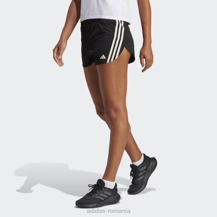 Adidas run icons pantaloni scurți de alergare cu 3 dungi cu conținut scăzut de carbon, negru adidas femei negru 2JBN17304