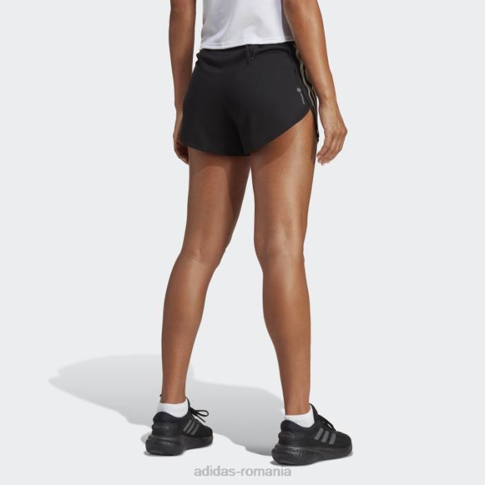 Adidas run icons pantaloni scurți de alergare cu 3 dungi cu conținut scăzut de carbon, negru adidas femei negru 2JBN17304