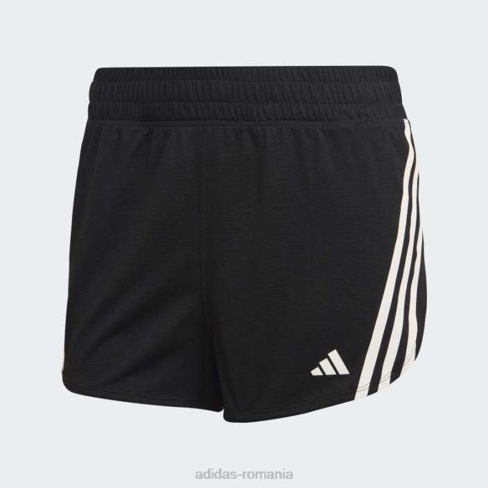 Adidas run icons pantaloni scurți de alergare cu 3 dungi cu conținut scăzut de carbon, negru adidas femei negru 2JBN17304