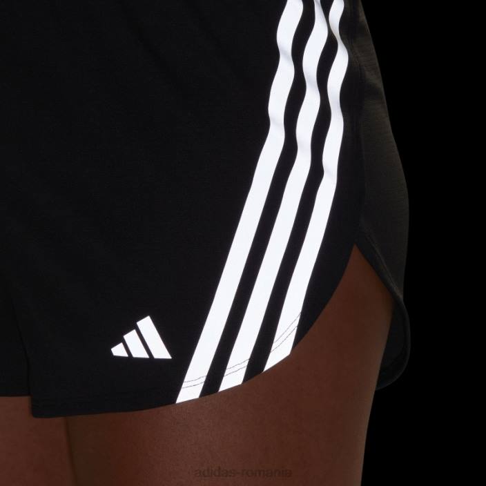 Adidas run icons pantaloni scurți de alergare cu 3 dungi cu conținut scăzut de carbon, negru adidas femei negru 2JBN17304