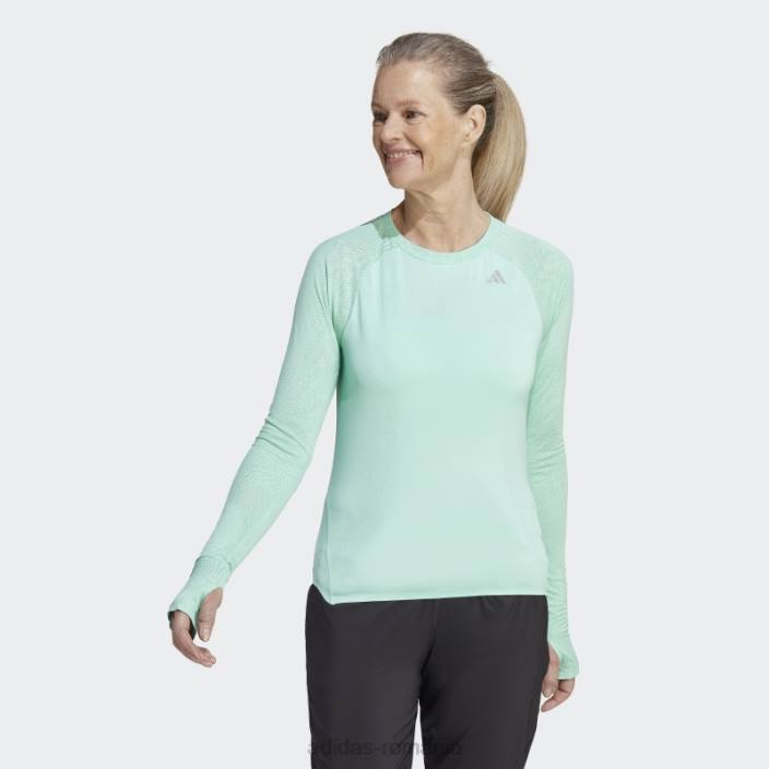 Adidas top cu mânecă lungă adizero running verde femei verde 2JBN16975