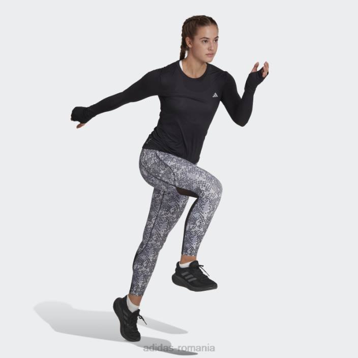 Adidas top negru cu mâneci lungi pentru alergare rapidă femei negru 2JBN17326