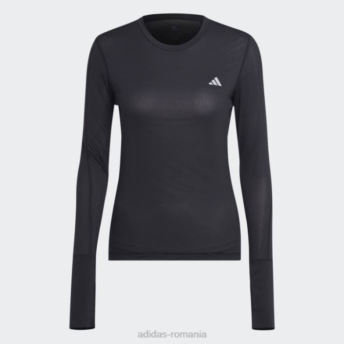 Adidas top negru cu mâneci lungi pentru alergare rapidă femei negru 2JBN17326